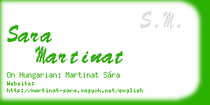 sara martinat business card